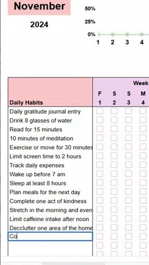 Build Better Habits Daily | Habit Tracker Spreadsheet