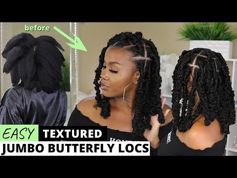 SUPER SIMPLE Butterfly Locs Using Individual Crochet Method