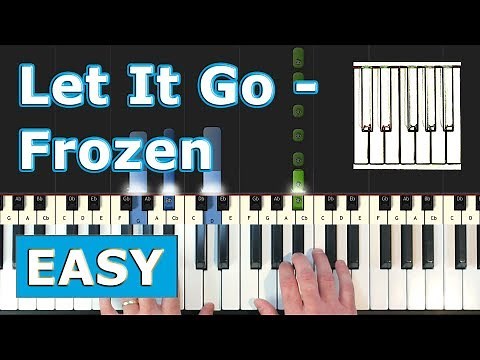 Let it go (Frozen) - EASY Piano Tutorial - Disney - Sheet Music (Synthesia)