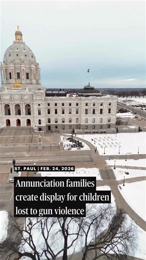 An advocacy group of parents from Annunciation Catholic School, formed in the aftermath of the August mass shooting that killed two students and injured dozens more, installed a display outside the State Capitol honoring Minnesota children lost to gun violence. Minnesota Democrats renewed their push for new gun restrictions this legislative session. Video: Amanda Anderson/The Minnesota Star Tribune. | Star Tribune