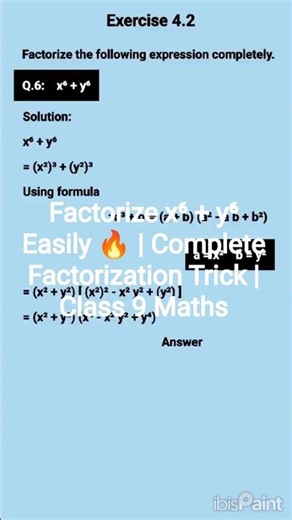 Factorize x⁶ + y⁶ Easily 🔥 | Complete Factorization Trick | Class 9 Maths