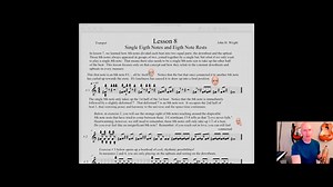 Trumpet Lesson 8 - Introducing single 8th notes and 8th note rests.