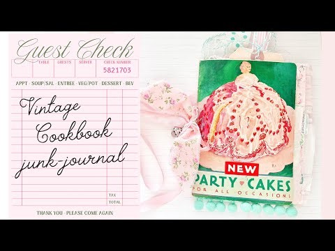 How To Make A Vintage Cookbook (No-Sew) Junk Journal!