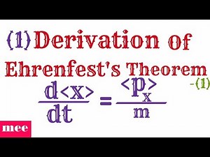 Derive ehrenfest theorem