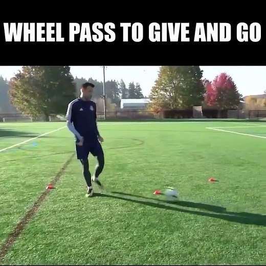 Passing combination drill working on some quick bounce passes and then opening up for a give and go