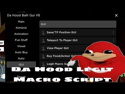 *FE* Da Hood Legit Macro Gui Roblox Script Hack | Fluxus / Hydrogen / Delta / Arceus X