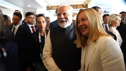 435K views · 10K reactions | Glimpses from PM Modi's meeting with Italian PM Giorgia Meloni, UK PM Keir Starmer and French President Macron at the G7 Summit in Canada. #PMModiAtG7 | Bharatiya Janata Party (BJP) | Facebook