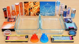 14K views · 553 reactions | Fire vs Ice - Mixing Makeup and Eyeshadow Into Satisfying Slime ASMR Lena Slime - Relaxing Makeup Video. #love #asmr | Lena Slime and Makeup ASMR | Facebook