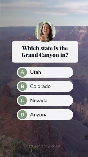 Which state is the Grand Canyon located in? 🌄 #quiz #trivia #geography #america