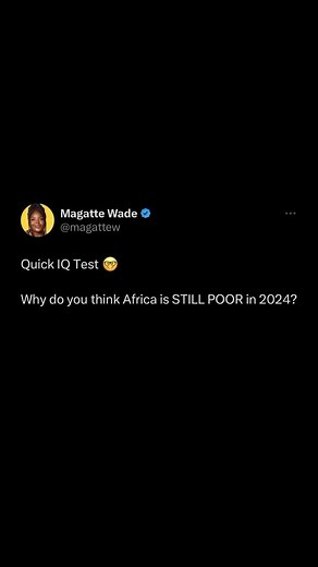 Magatte Wade | Prosperity in Africa on Instagram: "Share your thoughts down below 👇🏾"