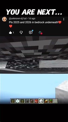 Writing 2025 & 2026 Under Bedrock! ✨ Minecraft Challenge #short #gaming