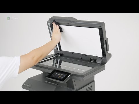 MX532/MX632/XM3350—Cleaning the scanner and ADF glass
