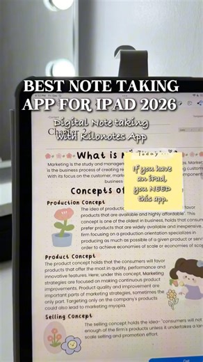 BEST NOTE-TAKING APP FOR IPAD 2026! 📓 #iPadNotes #BestStudyApp #DigitalNoteTaking