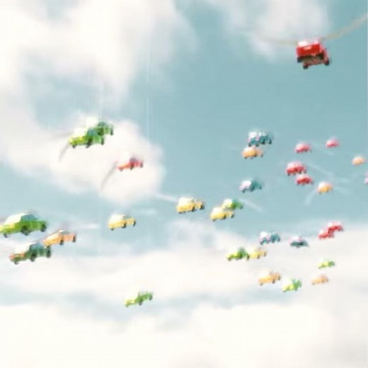 Fly little cars ! - Blender quick animation
