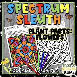 Plant Parts: Flowers Color by Code | Spectrum Sleuth Plant Biology Activity