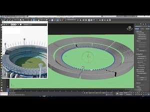 3DsMax Tutorials, Learn 3D Modeling & Texturing a Stadium from Scratch in 3dsmax (Part 1)