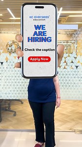 🚀 Exciting Career Opportunities at KC Overseas! 🌟 We’re expanding and looking for talented professionals to join our innovative team! If you're passionate about making a difference, this is your chance to be part of a dynamic company shaping the future of the Study Abroad Industry. 💼✨ Benefits of working with KC Overseas: 1. Global Exposure 2. Growth Opportunities 3. Dynamic Work Environment 4. Work-Life Balance 5. Rewards and Recognition Apply now and take the next step in your career 🚀 . .