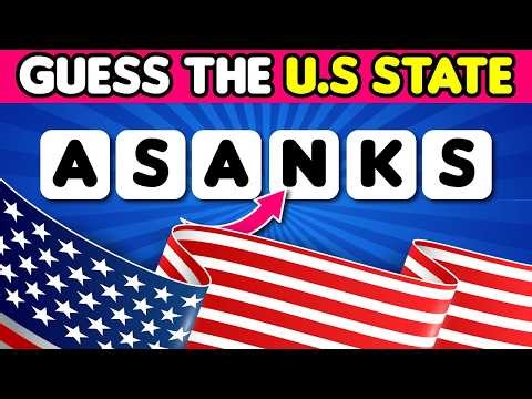 Quess 50 U.S STATES By Their SCRAMBLED Names | USA Quiz🇺🇸
