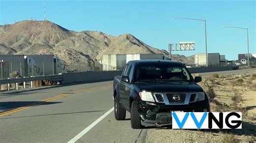 A white Toyota Camry and a black Nissan Frontier were involved in a crash on Frontage Road near the NB 15 freeway in Victorville. | Victor Valley News VVNG.com