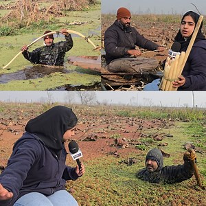 Jumping in cold water , harvesting Nadru in minus temperatures. Story: Sufi Hidayah & #Firdous_Qadri Plz 🙏 Join US Face Book Group More Updates https://www.facebook.com/share/g/15jurQY9zY/ Plz Subscribe You Tube channel https://youtu.be/WuliX5hc4sA?si=2XaGGy0dcw9KIzsL | The Mandate News