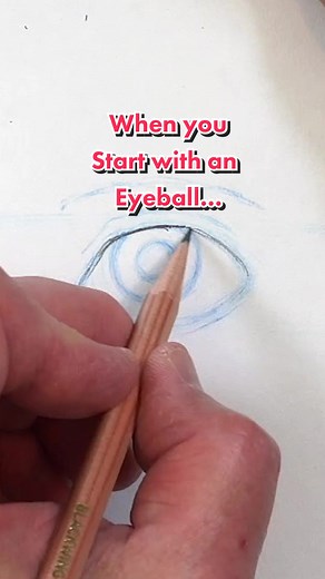 When you start with an eyeball… #cartoon #drawing #learnontiktok #art #share #tips #teacher