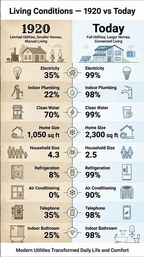 1920s vs Today: 100 Years of Living Conditions Compared