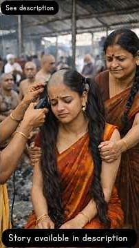 College girl crying headshave in temple forced by mother #headshavegirl #headshavestory #headshave