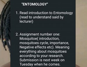 "ENTOMOLOGY"Read introduction to Entomology (read to understa... | Filo