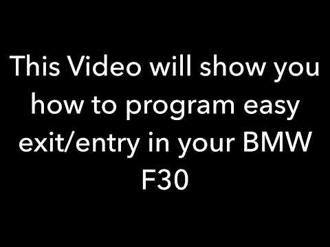 How to code easy entry/exit in BMW F30 | BMW Coding