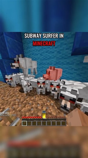 Subway Surfer But IN Minecraft #minecraft #shorts