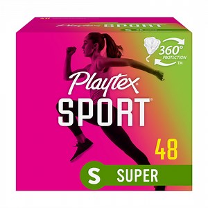 Playtex Sport Tampons, Unscented, Super (48 Count)