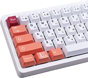 Hyekit PBT Keycaps, 143 Keys Liftoff Keycaps Dye-Sublimation 6.25u 7u Spacebar PBT Keycap Set Cherry Profile Japanese Custom Keycaps for Mechanical Keyboards