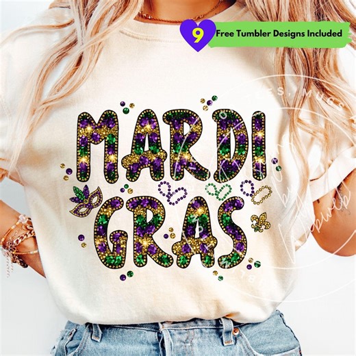 Rhinestone Mardi Gras Png : Fat Tuesday T-shirt Sublimation Design (digital Download) - Etsy