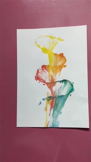 magic flower painting with thread #art #craft #trending #drawing #painting #viral #craftstudio