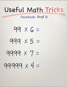 199K views · 5.4K reactions | Useful Math Tricks  | Prof D | Facebook