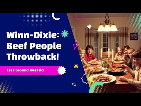Winn-Dixie Ground Beef Commercial (1986). Retro 'The Beef People' Classic