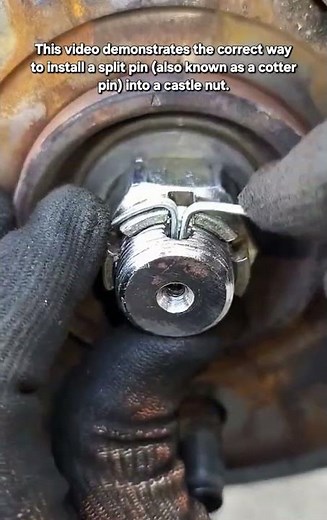 How to Properly Install a Split Pin (Cotter Pin) on a Castle Nut
