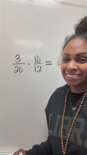 Deidre Denise Kelly on Instagram: "Cross simplifying helps reduce the numbers before multiplying across #math #mathteacher #mathtime #mathtips"