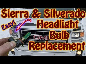 Replace Headlight Bulb GMC Sierra Silverado (2014-2018) - 9012 HIR2 or H11 9005 | Passenger Side