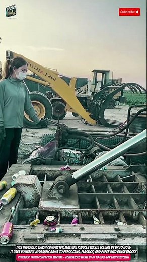 Hydraulic Trash Compactor Machine – Compresses Waste by Up to 80% for Easy Recycling