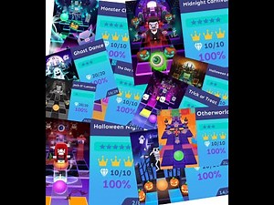 Every Halloween Themed Level In Rolling Sky (Perfect Way Gameplay)