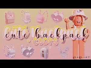 Cute and Aesthetic Backpack Codes! | Roblox Bloxburg