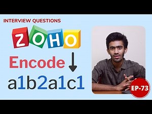 ZOHO Coding Question | Run Length Encoding | Daily Dose-73 | Tamil | code io