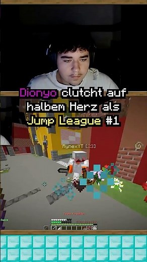 Clutch mit halbem Herz als Jump League #1 #minecraft #pvp #goat #gomme #smp #clutch