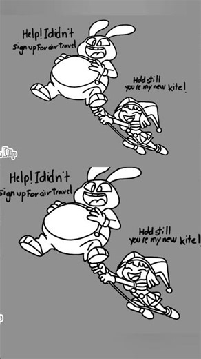 TOM-ALEX FLIPACLIP ANIMATION | comics POMNI SAVES JAX INFLATION #flipaclip #drawing