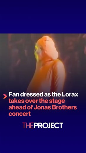 1.7M views · 7.6K reactions | If someone could please tell me why this person dressed as the Lorax at a Jonas Brothers concert, it would help me sleep... | The Project | Facebook
