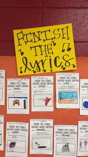 FINISH THE LYRICS PART ONE #funfriday #finishthelyrics #karaoke #secondgrade #teachertok #fyp #justforfun