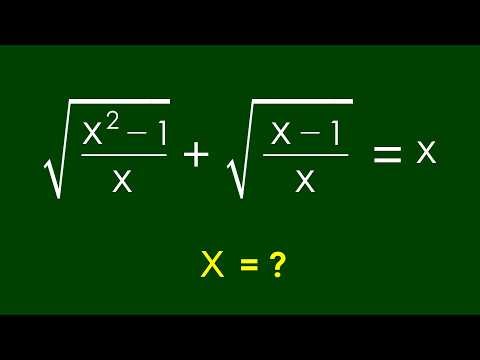 A Nice Algebra Problem | Math Olympiad x=?