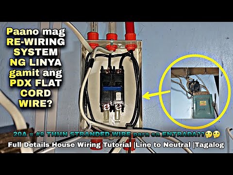 Paano mag RE-WIRING SYSTEM ng LINYA sa bahay gamit ang PDX Flat Cord Wire? |Tagalog