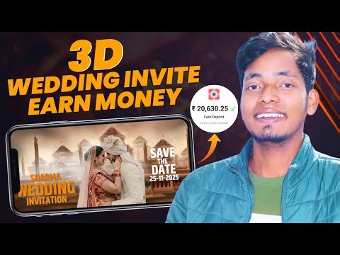 🔥3D Wedding Invitation Video Editing | Earn ₹1500 Per Reel ( Full Tutorial )